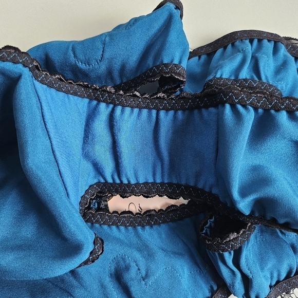 New Agent Provocateur Aymee Silk Blue/Black Brief Panties NWT Size AP 4/Large - Picture 17 of 17